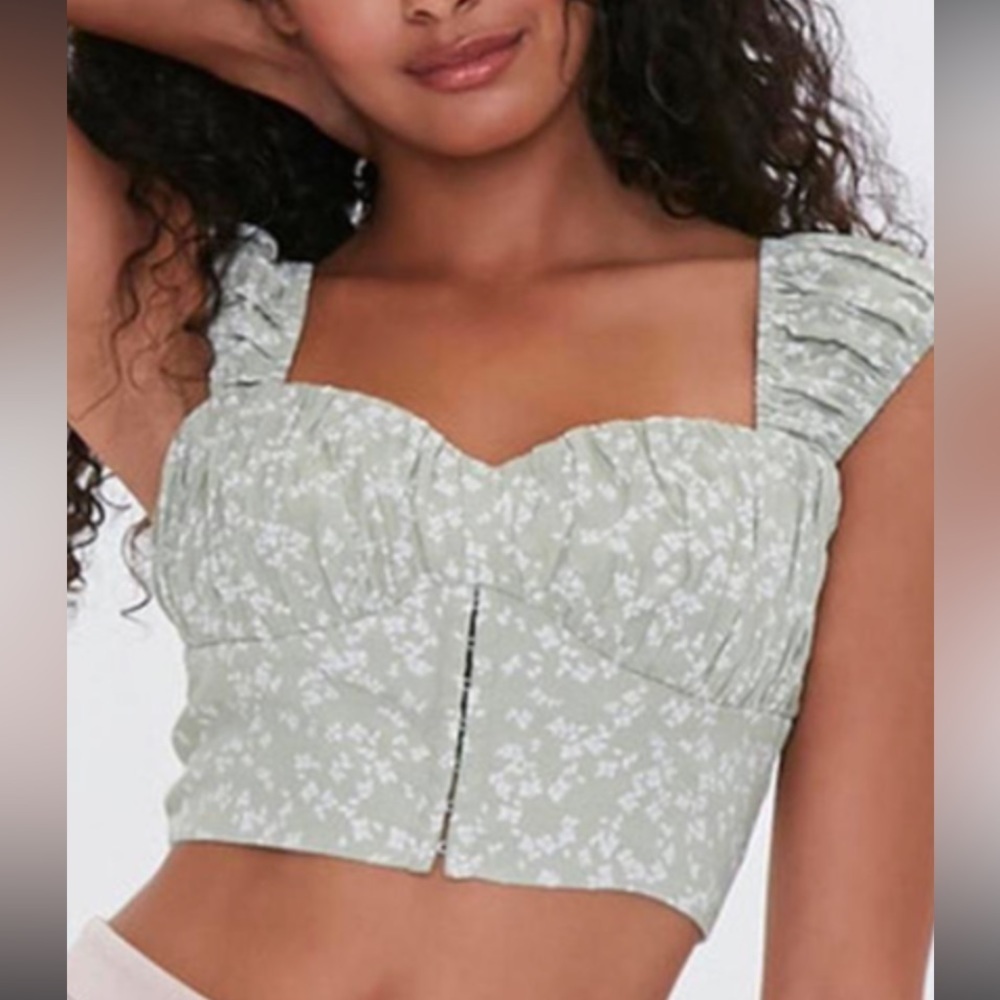 Forever 21 crop corset style top size large